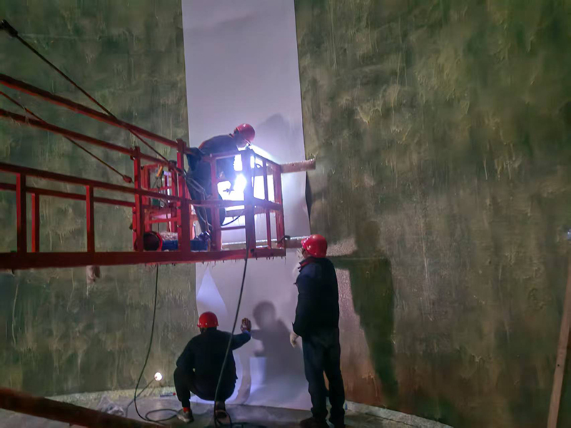 大型板襯現場施工